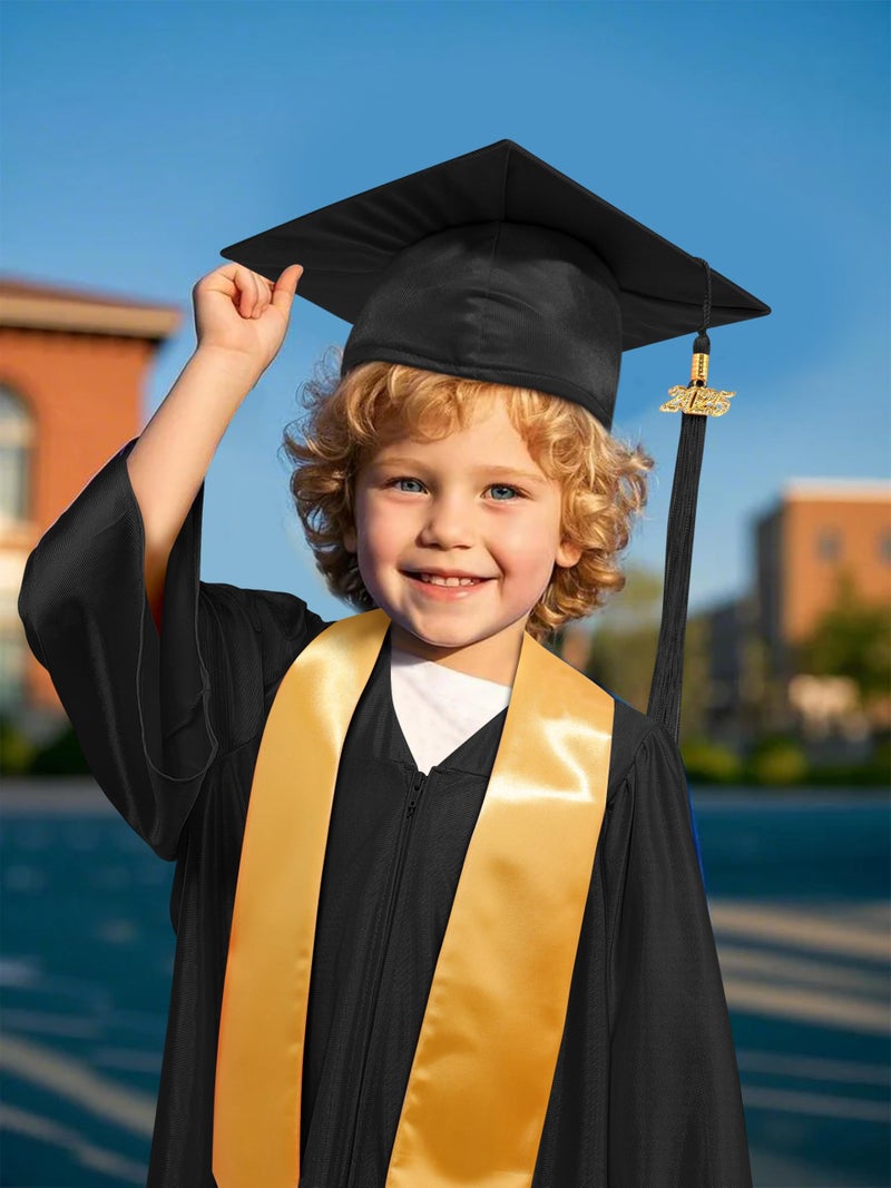 SOMSOC 4 Pieces Kindergarten Graduation Gown Grad Cap Set for Kids Preschool Nursery Graduation Stole Gown with 2025 Tassel - Image 5